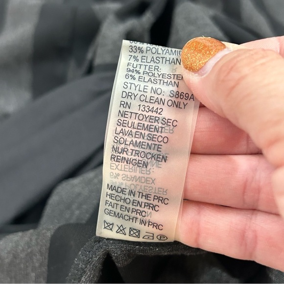 Anthropologie Black and Gray Striped Mini Dress - Picture 12 of 15